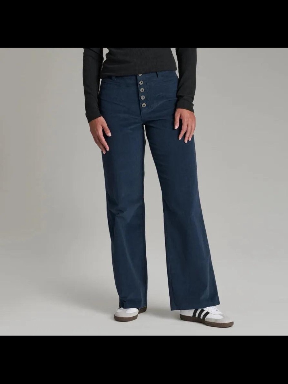 NWT Kuhl Navy Wide-Leg Button-Fly Pants 6R